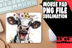 Colorful Bovine Mouse Mat Sublimation PNG Product Image 1