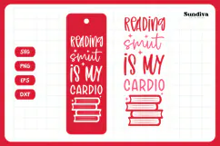 Spicy Bookmark Saying SVG | Book Lovers - My Cardio Product Image 3