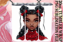 Bright Reflections 20oz tumbler wrap, Xmas Girl Product Image 1