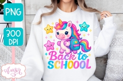 Cute back to school shirt PNG, Teacher sublimation unicorn Product Image 5