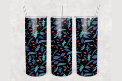 Spring Leaves Flowers 20 oz tumbler sublimation design Product Image 1