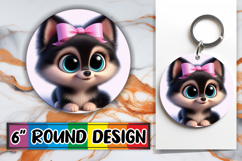 Joyful Coasters Circle Style, 3D Dog Product Image 1