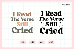 Funny Christian Saying SVG | I Read The Verse Still Cried Product Image 3