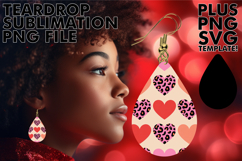 BLISSFUL Teardrop Earrings PNG Ideas, Valentine's Pattern Product Image 1