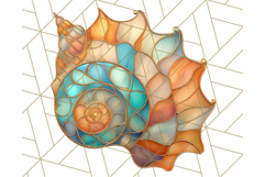 Stained Glass Sea Creatures PNG Clipart, Ocean Fantasy Product Image 5