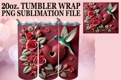 Joyful Hearts 20oz tumbler wrap, 3D Heart Product Image 1