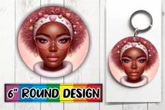 Blissful Car Coaster Round PNG, Love Girl Product Image 1