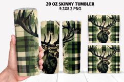 Deer Skinny Tumbler 20oz Wrap Design, Animal Tumbler Wrap Product Image 1