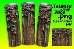 SLEEK 20oz Sublimation Tumbler Template , Christmas Product Image 1