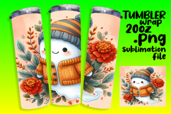 20oz Sublimation Design Download , Cute Ghost Product Image 1