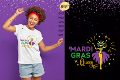 Mardi Gras Queen| Mardi Gras SVG | Layered cut files Product Image 3