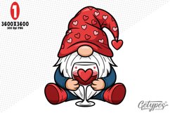 Valentine Gnome Sublimation Clipart - High Quality Design Product Image 3