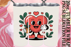 Joyful Escape 20oz tumbler wrap, Valenines Heart Product Image 1