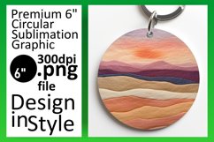 Captivating 3D Summer Round Design for Sublimation Product Image 1