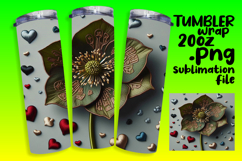 CLASSY 20oz Tumbler Design for Gifts , 3D Flower Product Image 1