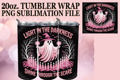 RADIANT SMILES 20oz TUMBLER WRAP, Ghost Cancer Product Image 1