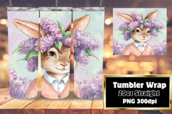 High-Quality Tumbler PNG , Cute Bunny Product Image 1