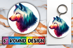 Cheerful Circle Keychain Magic, Animals Art Product Image 1