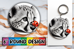 Radiant Round Sublimation Coasters, Cute Animals Product Image 1