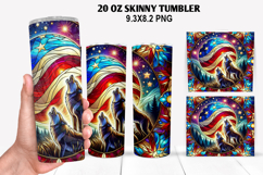 Boxer Skinny Tumbler 20oz Wrap Design,4th of july Tumble PNG Product Image 1