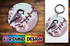 Timeless Keychain Circle Design, Birds Product Image 1