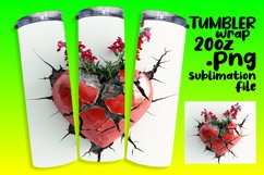 3D Heart Valentine Tumbler Design Product Image 1
