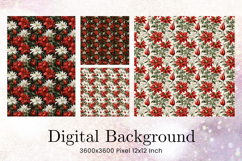 Flower Pattern Background Wallpaper Digital Paper_81 Product Image 1