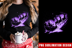 Santa Sleigh PNG, Christmas Holiday Sublimation PNG Product Image 1