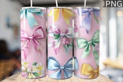 Spring Fling Bow Tumbler Wrap -High Quality 300 Dpi Product Image 1