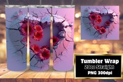 Captivating Bloom Sublimation Tumbler Art Product Image 1