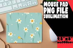 Watercolor Boho Blossom Mouse Pad Garden Design PNG Product Image 1