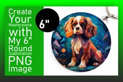 Dog Art Round Design Vibrant Sublimation Product Image 1