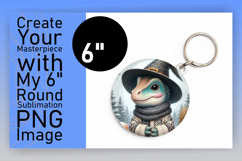 Trendy Circle PNG Car Coaster Design , Halloween Dino Product Image 1