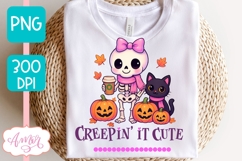Cute Skeleton shirt PNG, Cute Halloween shirt PNG Product Image 4