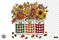 Autumn Mason Jars Clipart Product Image 1