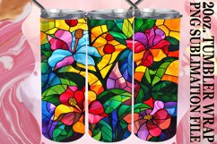 Stained Glass Tree 20oz Colorful Wrap Tumbler Sublimation Product Image 1