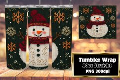 Handcrafted 20oz Tumbler Design , Snowman Product Image 1