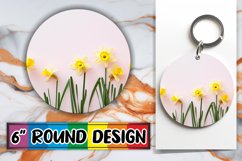 Floral Fantasy PNG Wrap: Springtime Sublimation Keychain Product Image 1