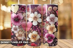 3D Valentine's Day Tumbler Design | Sublimation Wrap 20 Oz Product Image 1