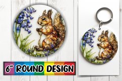 Cozy Circle Keychain Design PNG, Animals Product Image 1