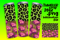 High-Quality Tumbler PNG , Leopard Print Product Image 1