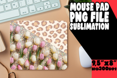 Sweet DESK pad Playful PNG, Leopard Print Product Image 1