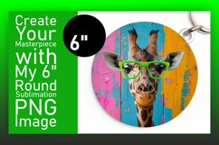 Spring-Inspired Giraffe Round Design Sublimation Product Image 1
