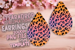 Colorful Leopard Glitter Teardrop Earring Patterns Product Image 1