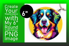 Artistic Circle PNG Coaster Design , Dog Product Image 1