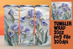 3D Flower Hole Wrap - Sublimation Design for 20oz Cups Product Image 1