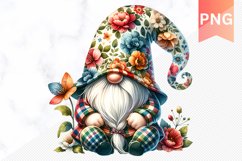 Floral Gnome Sublimation - Clipart PNG Bundle Product Image 7