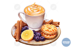 Halloween Coffee PNG | Pumpkin Spice Latte PNG | Fall PNG Product Image 1