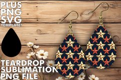 Chic Teardrop Earrings Sublimation, Christmas Product Image 1