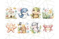 Under the Sea Nursery Clipart, Ocean Animals PNG Product Image 9